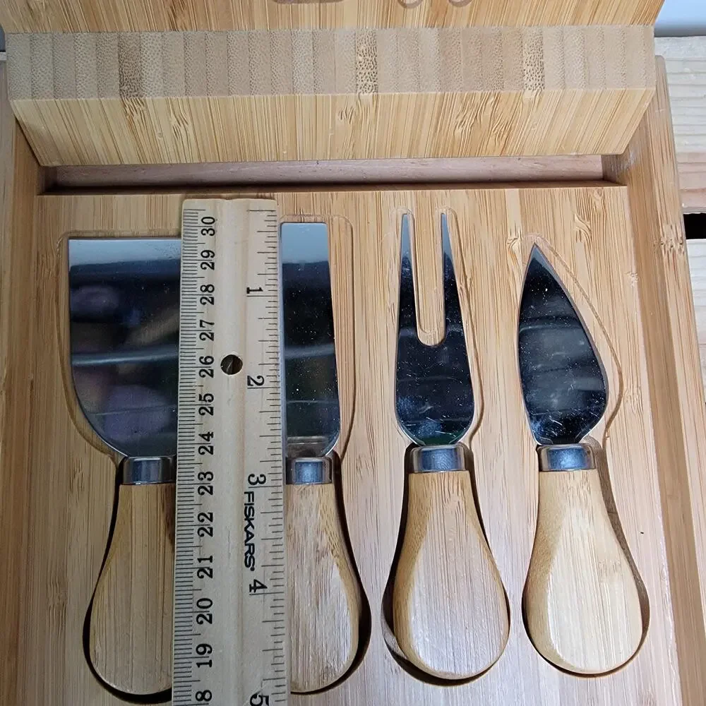 True Formaggio 4-Piece Bamboo Cheese Board and Tool Set